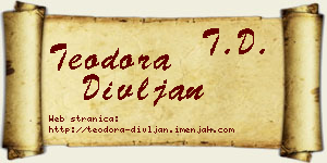 Teodora Divljan vizit kartica